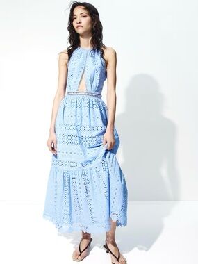 how to fix backless dress Jasmyn Hot Fix Maxi Dress With Mesh Back main image 1